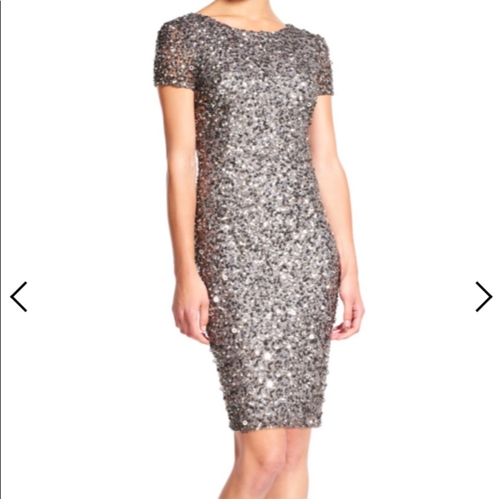 Adrianna Papell  Lead Short Cap Sleeve Dress 22W